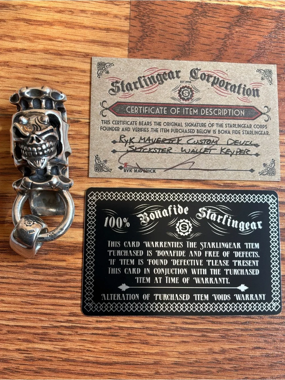 STARLINGEAR Sterling Silver 925 Skull Keychain